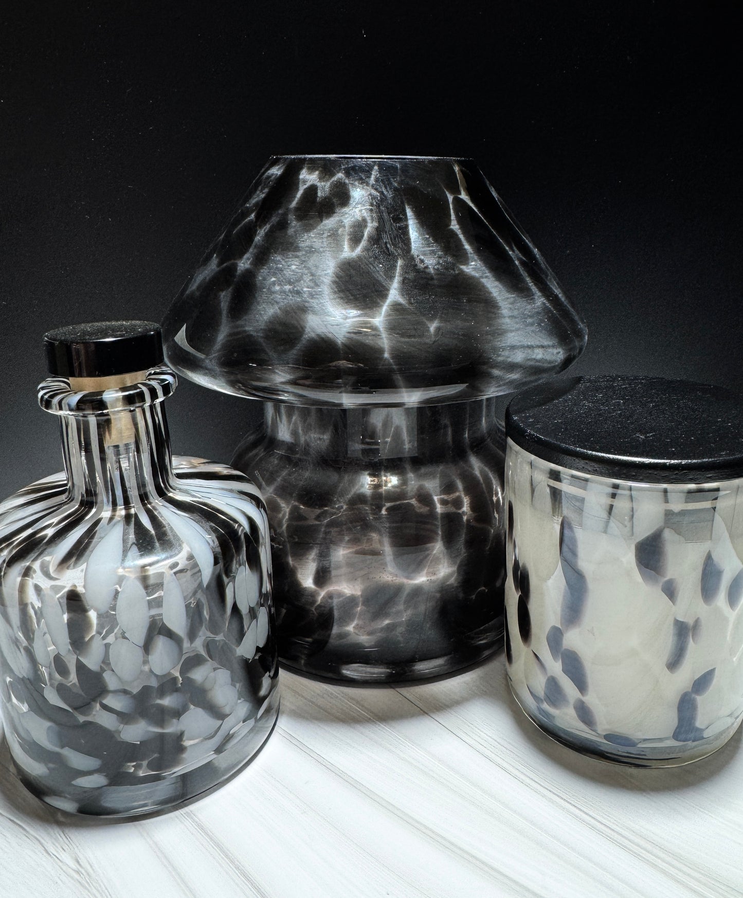 Dalmatian Black Lamp Jar