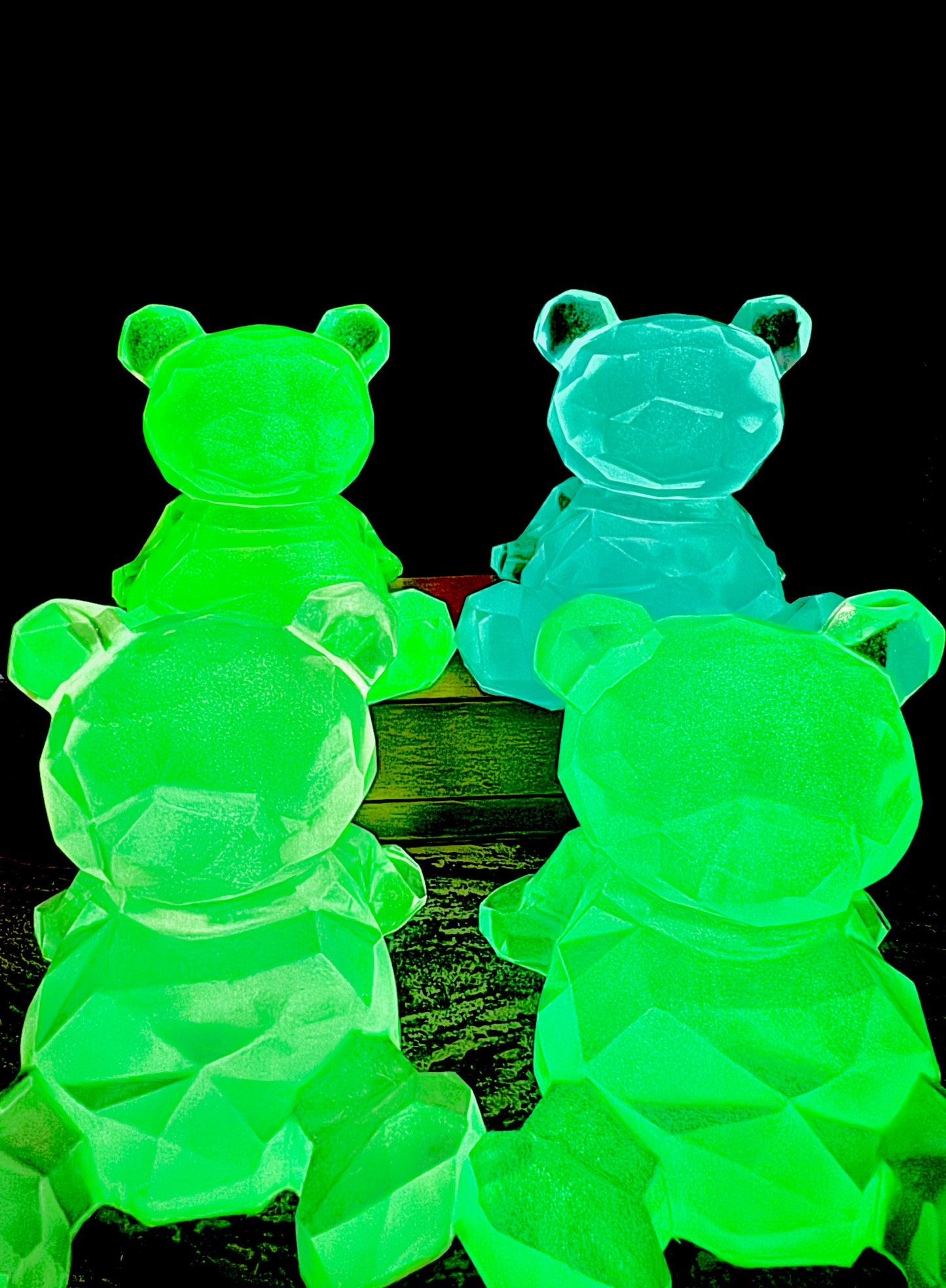 Glow in the dark bears LEDLAMP BASE INCLUDED