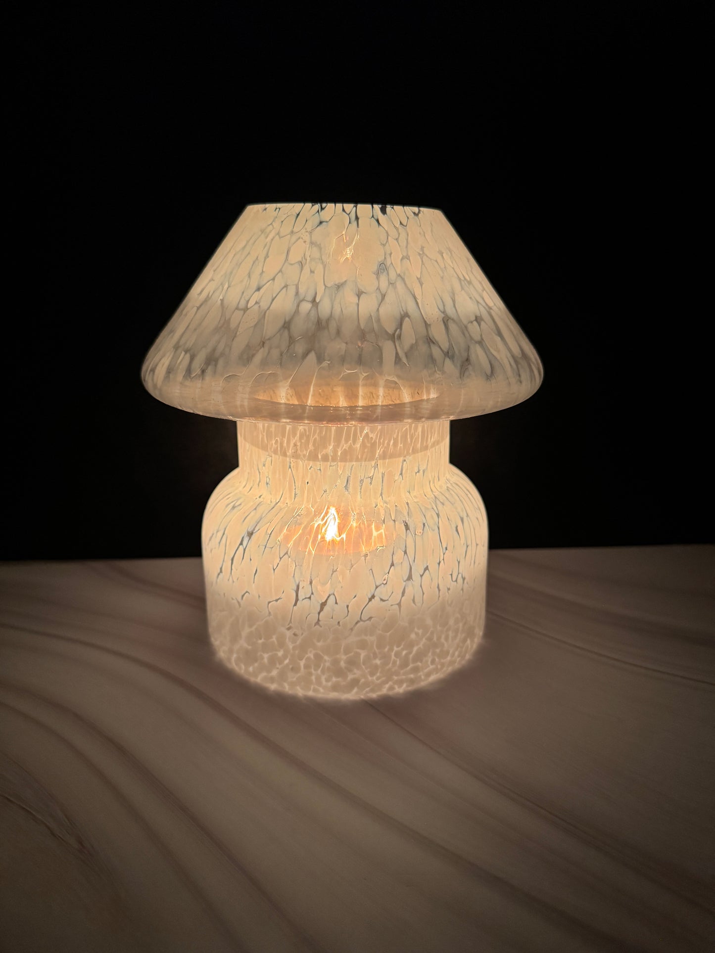 Dalmatian White Lamp Jar