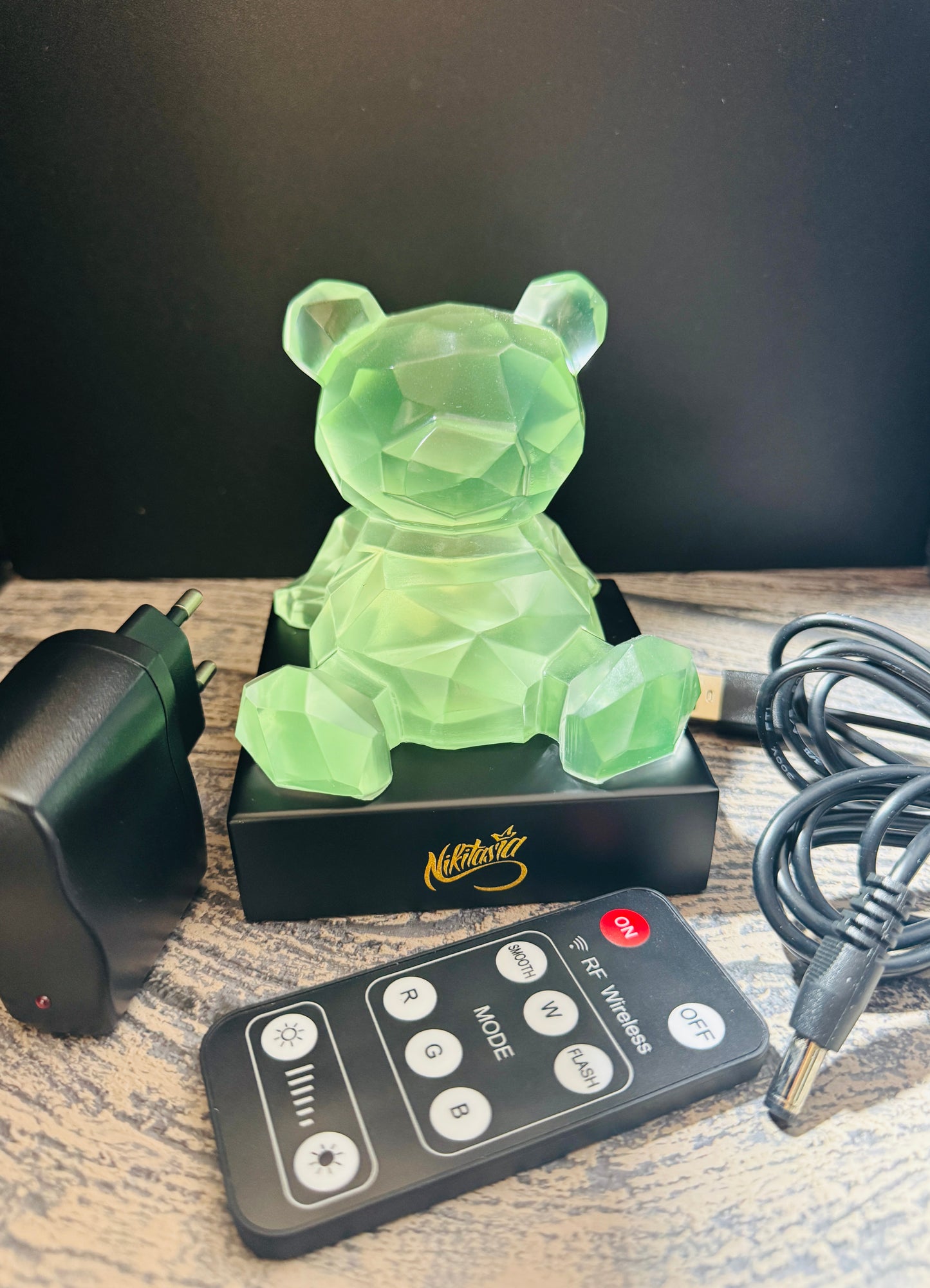 Glow in the dark bears LEDLAMP BASE INCLUDED