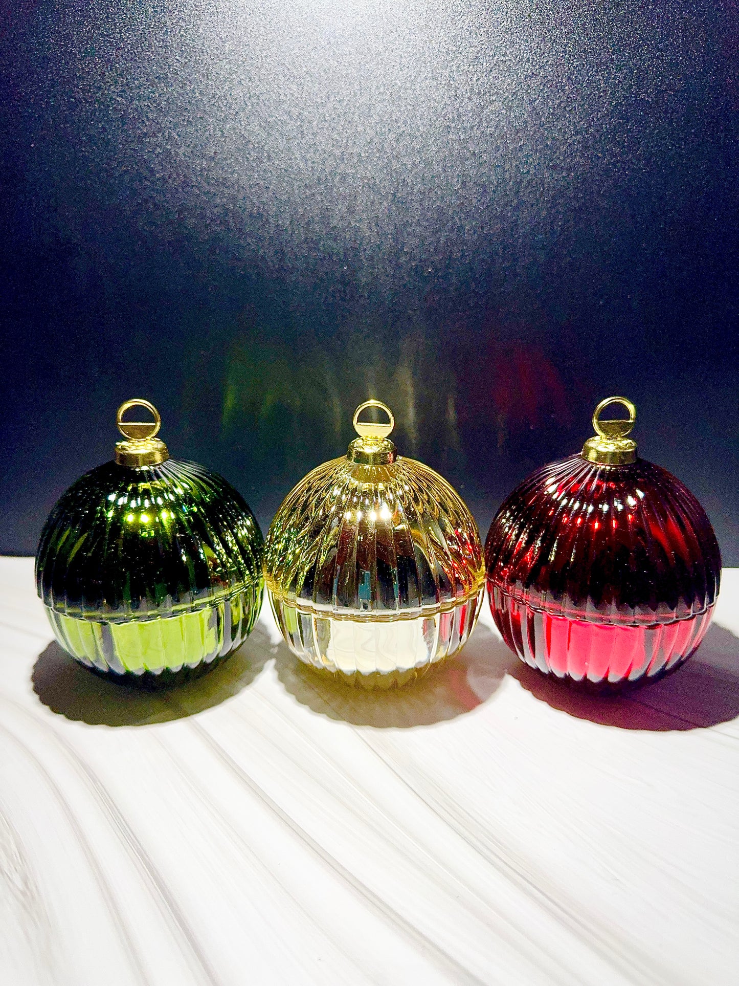 Christmas Bauble Small: Set 3 pieces - Red, Green & Gold