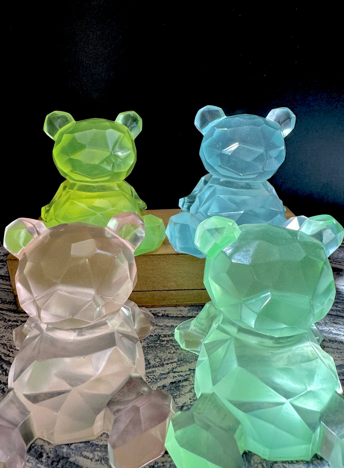 Glow in the dark bears LEDLAMP BASE INCLUDED