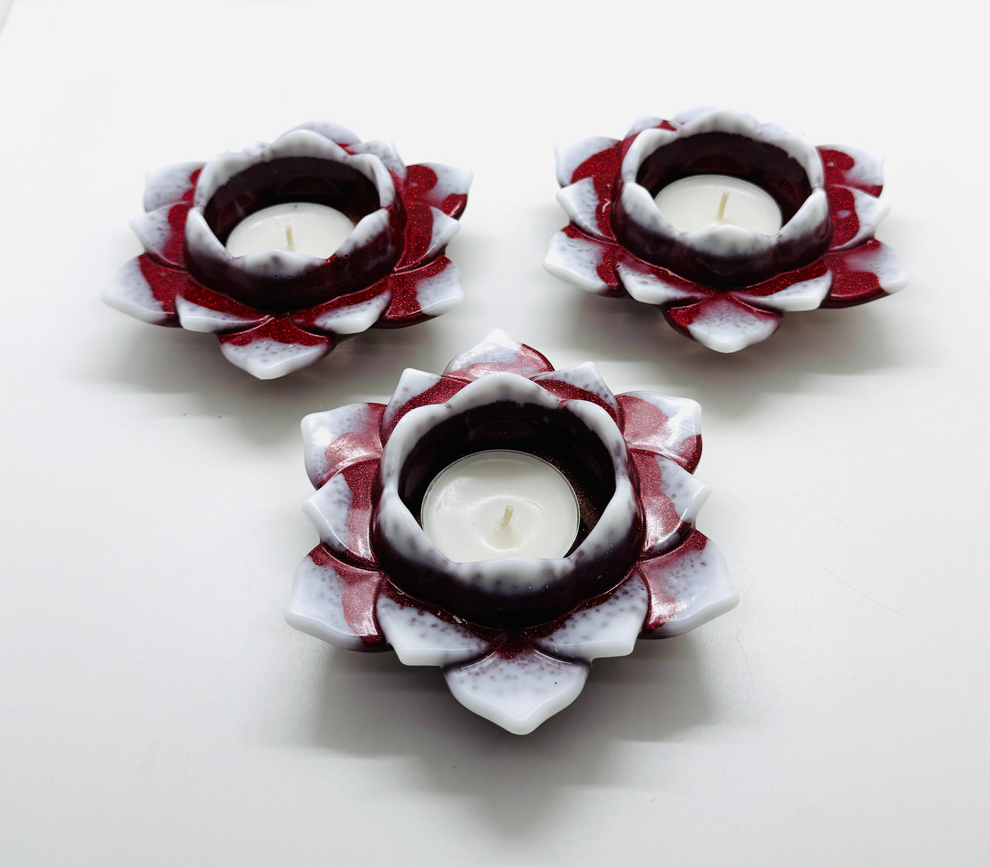 Christmas Lotus Candle Holder (per piece)