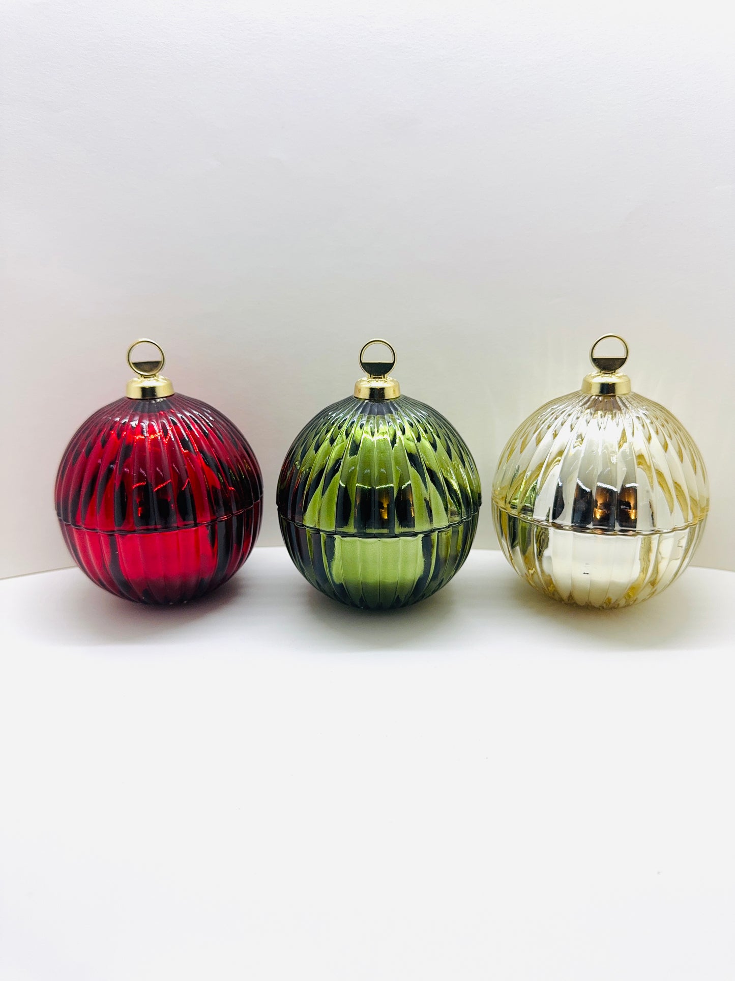 Christmas Bauble Small: Set 3 pieces - Red, Green & Gold